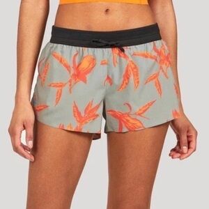 Janji Gray and Orange Athletic Shorts